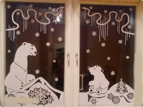 Прикраса на вікна до нового року трафарети роздрукувати рік собаки