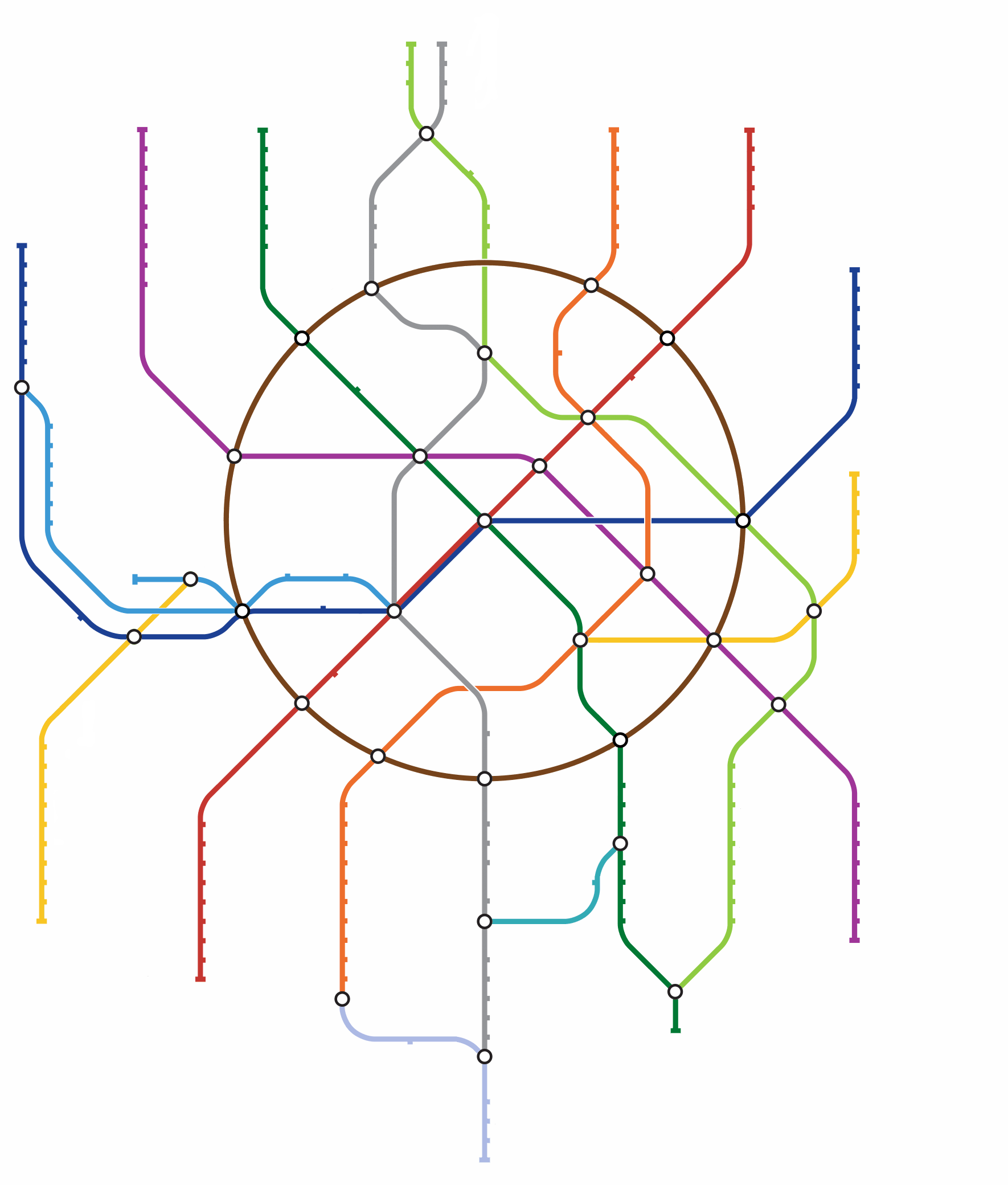 Схема Московского метро вектор