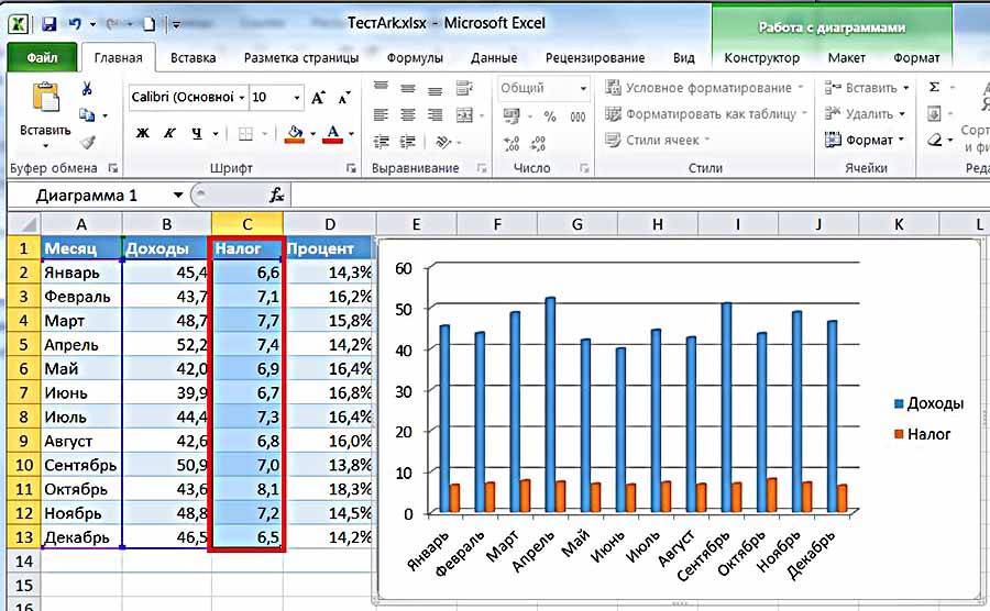 Как сделать точечную диаграмму в excel по данным таблицы